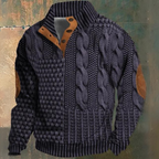 Men's warm knit pullover sweater, cozy and soft, available in multiple colors