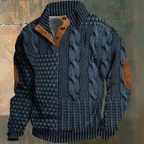Men's warm knit pullover sweater, cozy and soft, available in multiple colors
