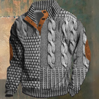 Men's warm knit pullover sweater, cozy and soft, available in multiple colors