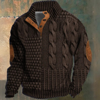Men's warm knit pullover sweater, cozy and soft, available in multiple colors