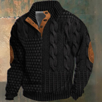 Men's warm knit pullover sweater, cozy and soft, available in multiple colors