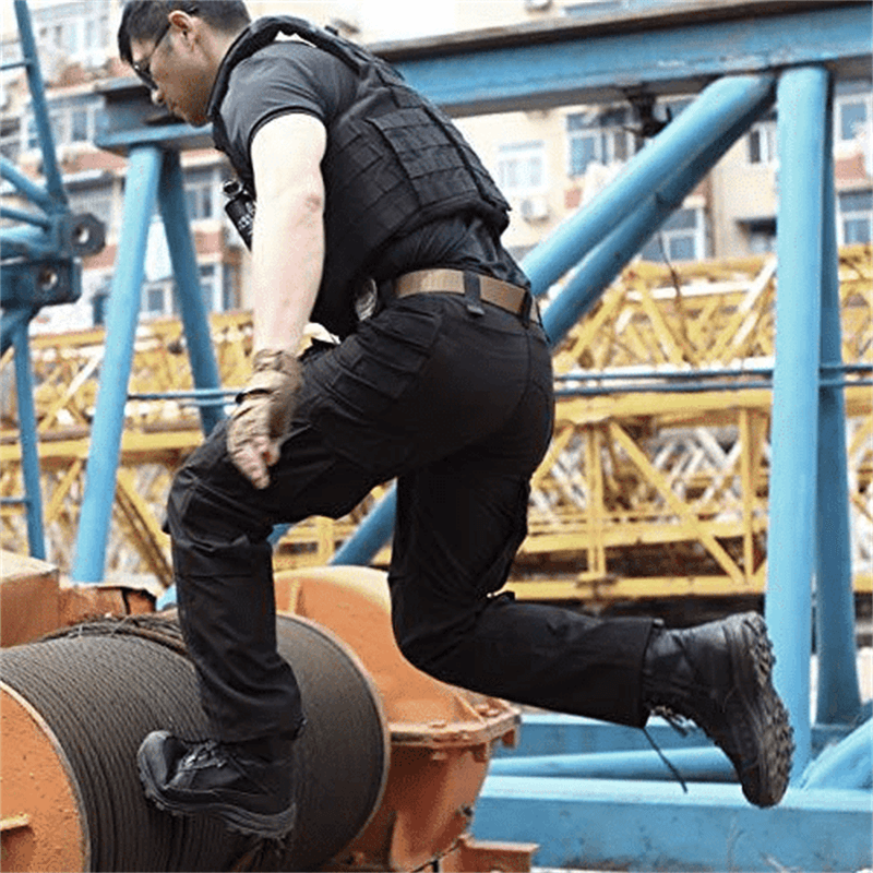 Men's tactical cargo pants waterproof straight leg, hiking trekking outdoor