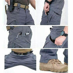 Men's tactical cargo pants waterproof straight leg, hiking trekking outdoor