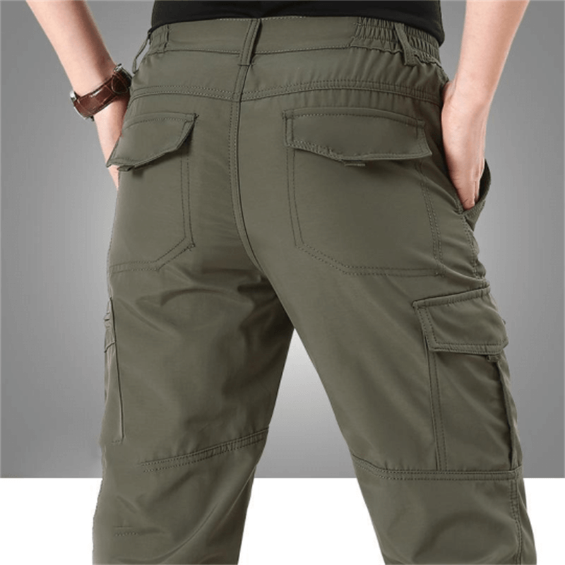 Men's tactical cargo pants waterproof straight leg, hiking trekking outdoor