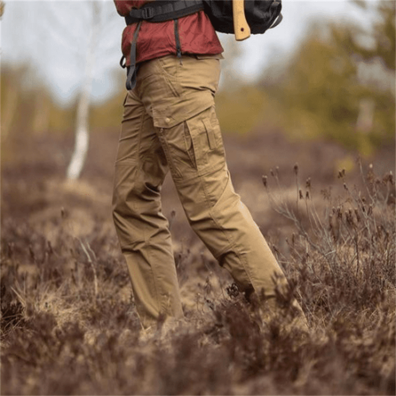Men's tactical cargo pants waterproof straight leg, hiking trekking outdoor