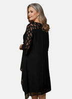 Women's soft-touch midi dress with flattering waist, available in sizes L to 6XL
