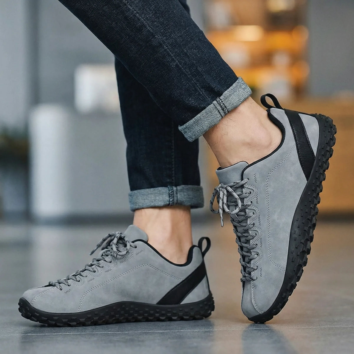 Orthopedic Shoes Women Wide Fit Lightweight Suede Walking Trainers
