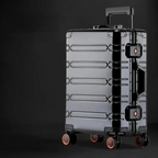 Aluminium magnesium luggage set with TSA lock and 360 spinner wheels