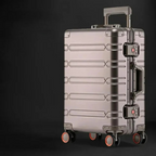 Aluminium magnesium luggage set with TSA lock and 360 spinner wheels