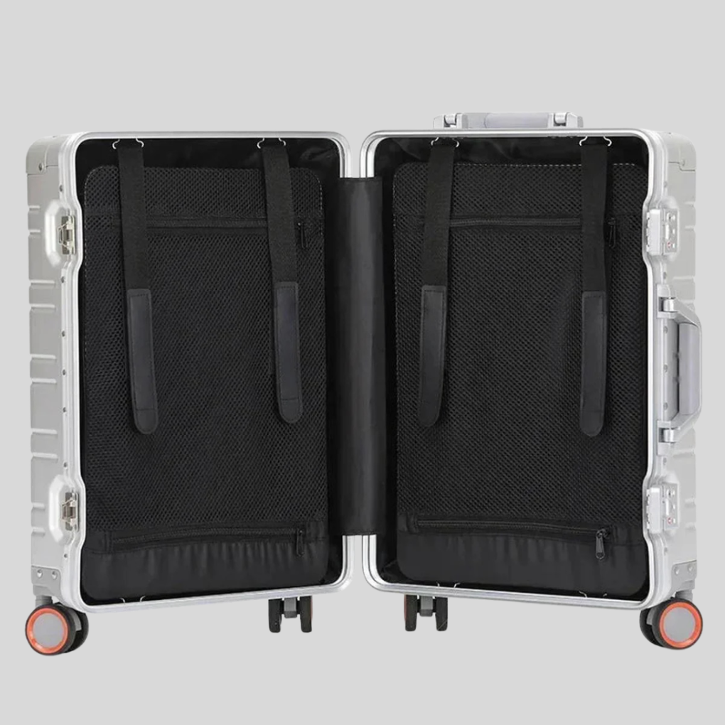 Aluminium magnesium luggage set with TSA lock and 360 spinner wheels
