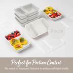 Food storage containers 20-piece set with 2 compartments, BPA-free reusable meal prep