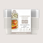 Food storage containers 20-piece set with 2 compartments, BPA-free reusable meal prep