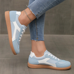 Women's color block lace-up sneakers in casual standard fit
