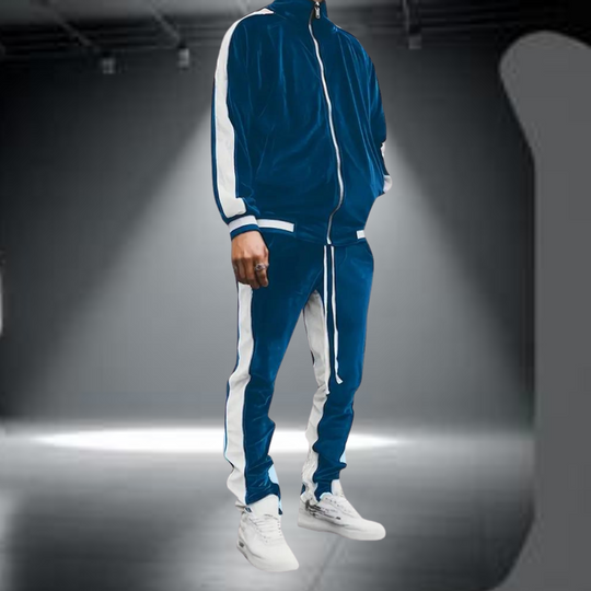 Men's Velvet Tracksuit Set | Full Zip, Soft Comfort | Six Colors