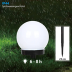 Solar garden lights 3-pack LED orbs waterproof cool white outdoor stake lights
