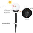 Solar garden lights 3-pack LED orbs waterproof cool white outdoor stake lights