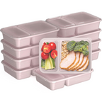 Food storage containers 20-piece set with 2 compartments, BPA-free reusable meal prep