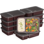 Food storage containers 20-piece set with 2 compartments, BPA-free reusable meal prep