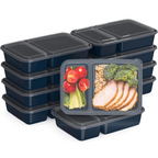 Food storage containers 20-piece set with 2 compartments, BPA-free reusable meal prep