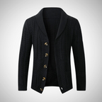 Men knit button cardigan long sleeve in light grey, beige and black
