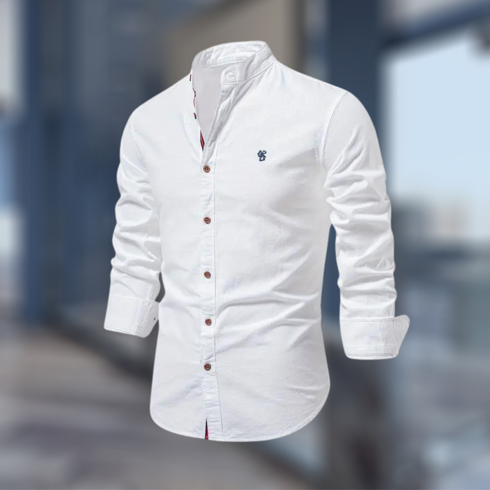 Men's long sleeve polo shirt in multiple colours, classic fit casual top