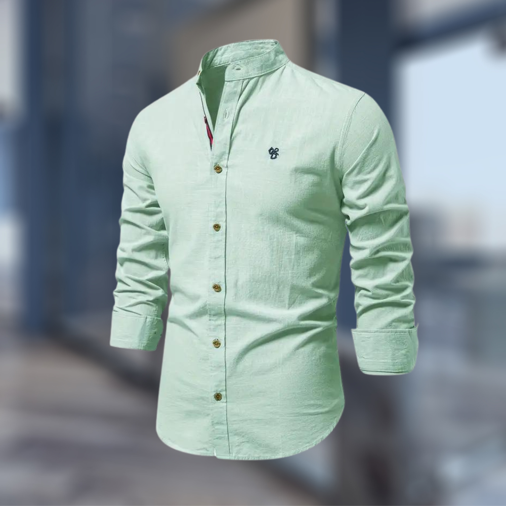 Men's long sleeve polo shirt in multiple colours, classic fit casual top