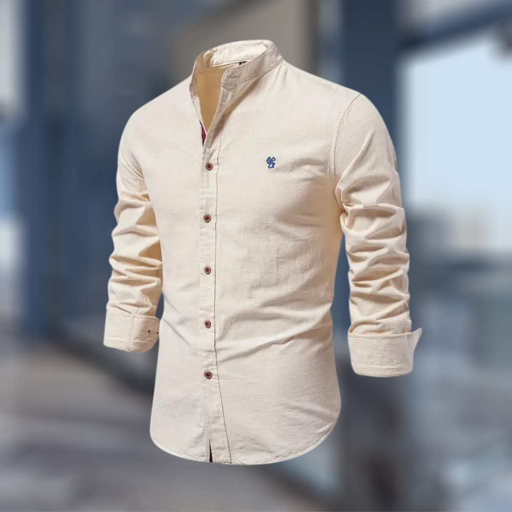 Men's long sleeve polo shirt in multiple colours, classic fit casual top