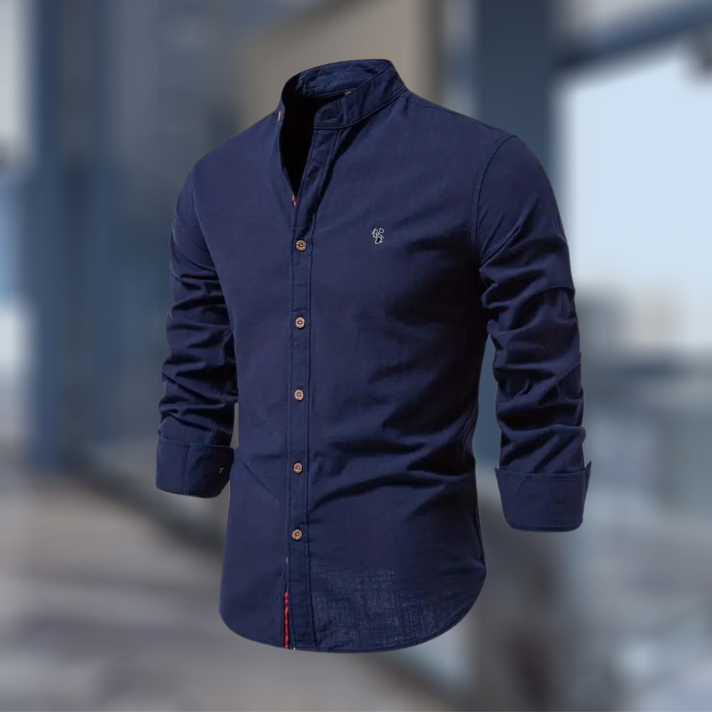 Men's long sleeve polo shirt in multiple colours, classic fit casual top