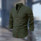 Men's long sleeve polo shirt in multiple colours, classic fit casual top