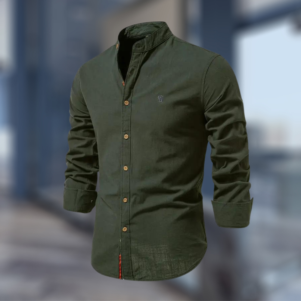 Men's long sleeve polo shirt in multiple colours, classic fit casual top