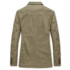 Men's casual lightweight blazer in tailored fit, available in Khaki, Black and Army Green