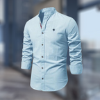 Men's long sleeve polo shirt in multiple colours, classic fit casual top