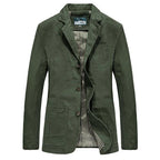 Men's casual lightweight blazer in tailored fit, available in Khaki, Black and Army Green