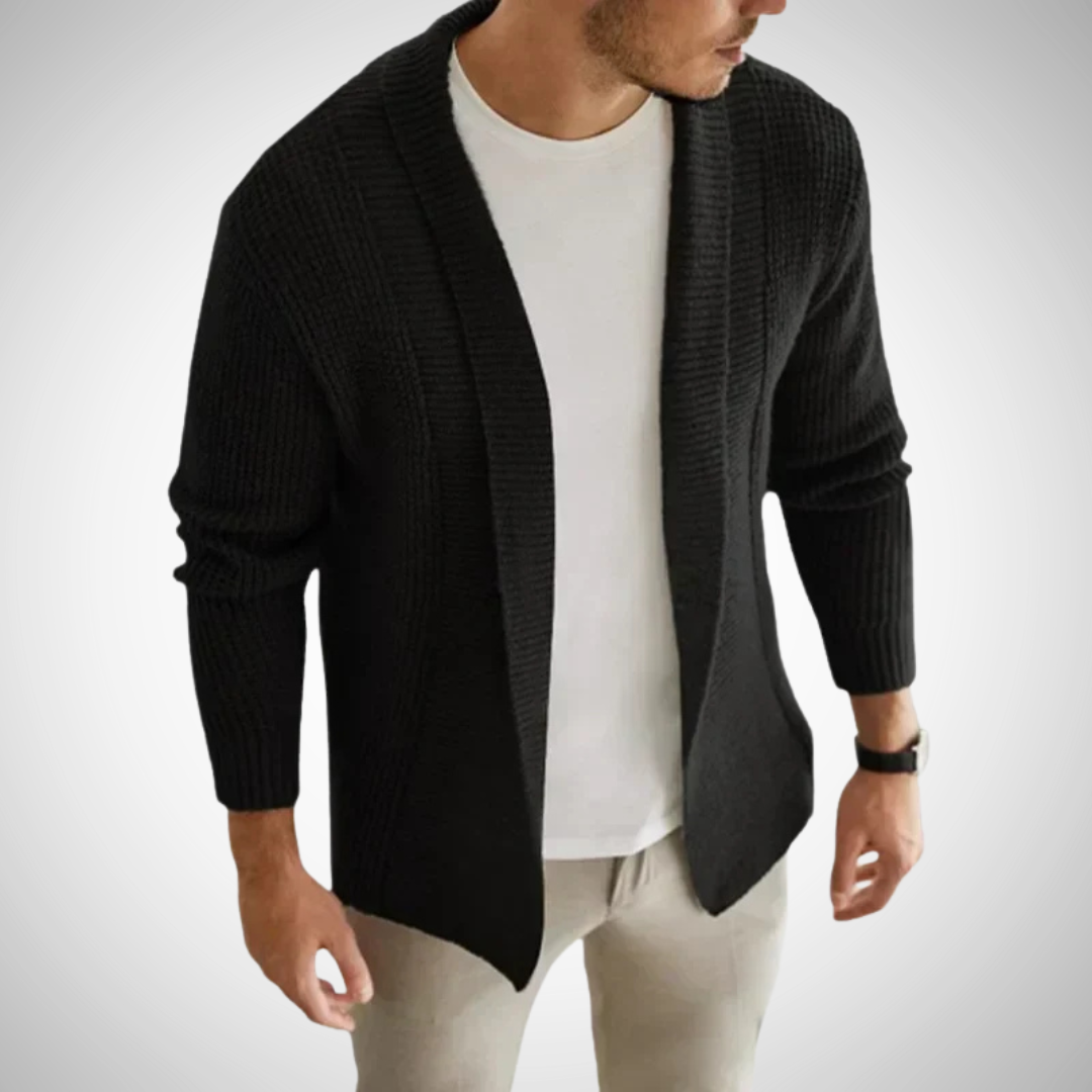 Men knit cardigan modern fit available in Black Blue Light Grey and Beige