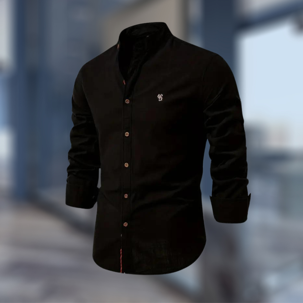 Men's long sleeve polo shirt in multiple colours, classic fit casual top