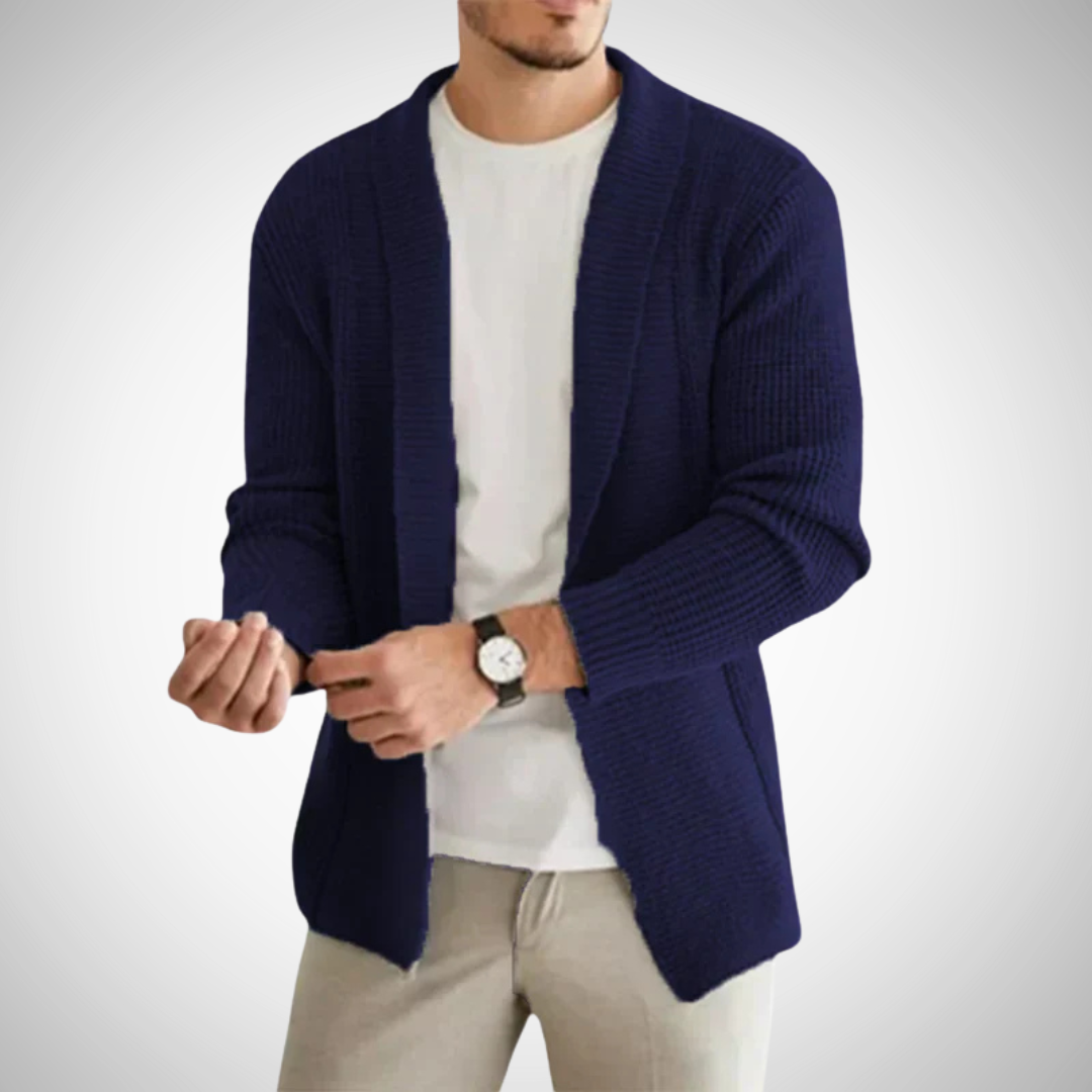 Men knit cardigan modern fit available in Black Blue Light Grey and Beige