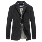Men's casual lightweight blazer in tailored fit, available in Khaki, Black and Army Green