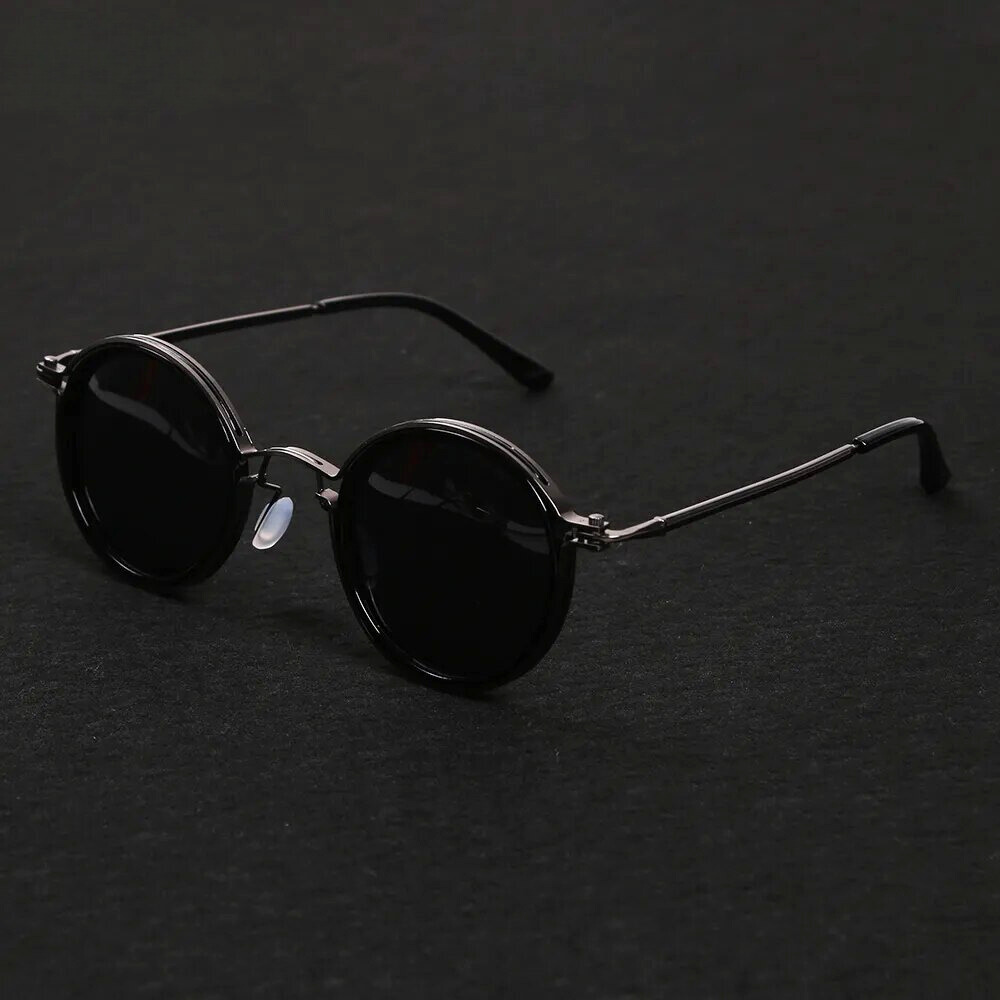 Metal frame polarized sunglasses anti-reflective lenses in gold gun metal turtle