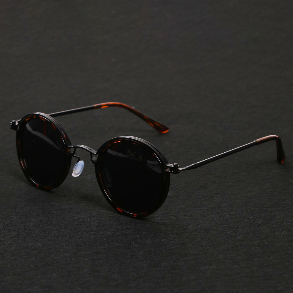 Metal frame polarized sunglasses anti-reflective lenses in gold gun metal turtle
