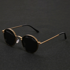 Metal frame polarized sunglasses anti-reflective lenses in gold gun metal turtle