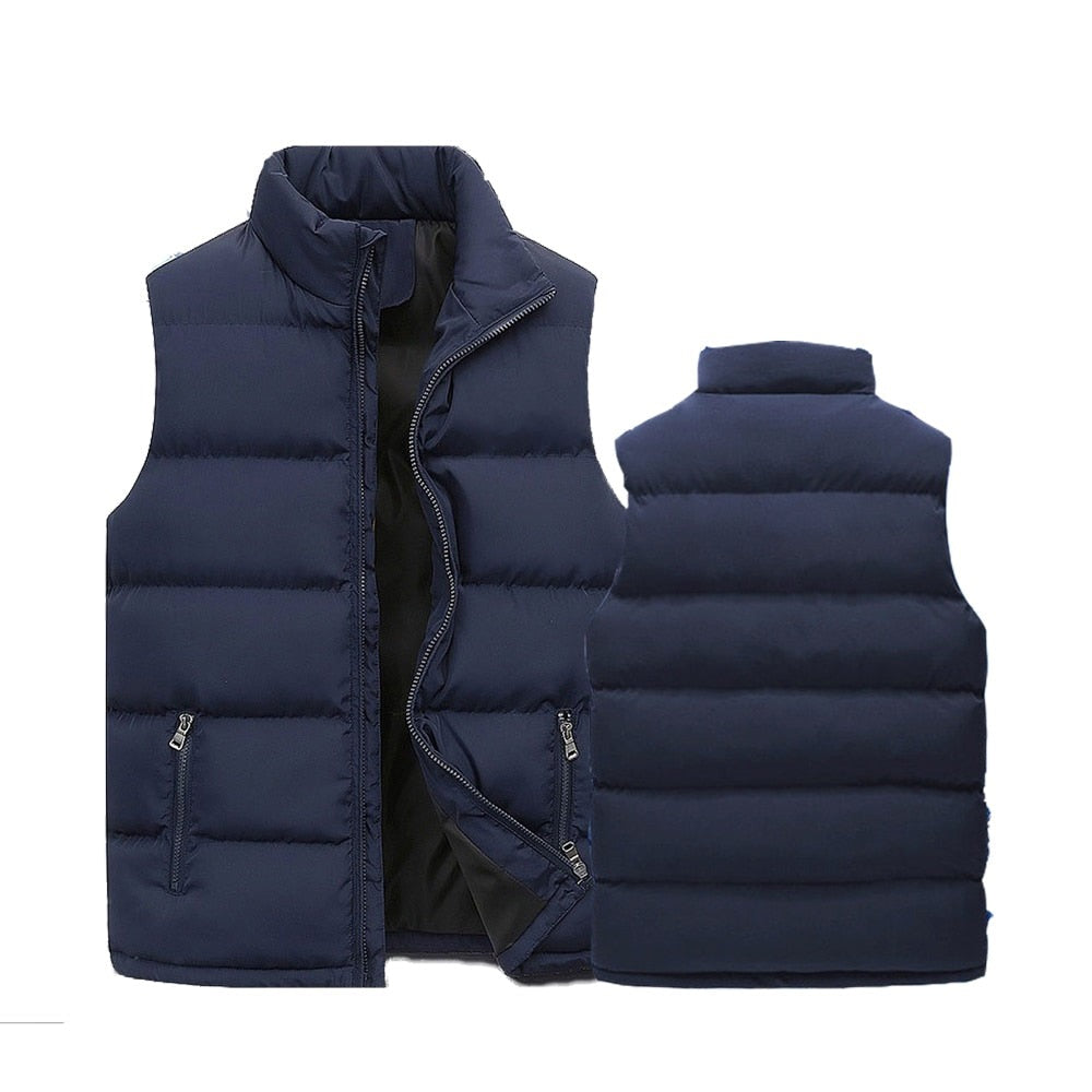 Men's quilted bodywarmer vest with front zip and zipped side pockets, insulated