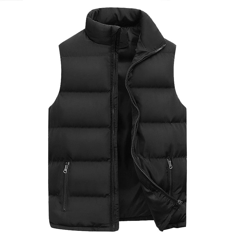 Men's quilted bodywarmer vest with front zip and zipped side pockets, insulated