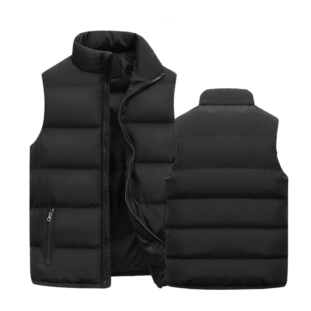 Men's quilted bodywarmer vest with front zip and zipped side pockets, insulated