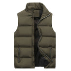 Men's quilted bodywarmer vest with front zip and zipped side pockets, insulated