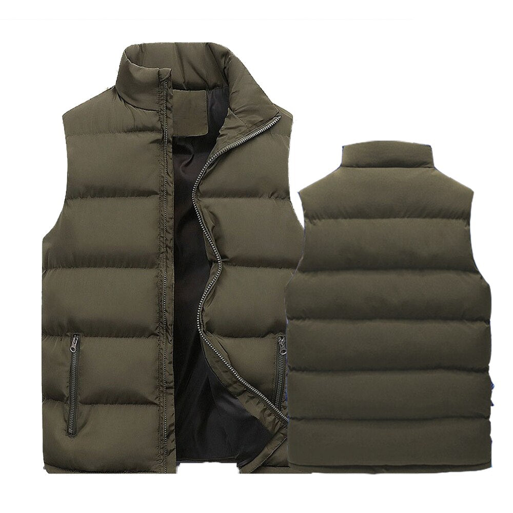 Men's quilted bodywarmer vest with front zip and zipped side pockets, insulated