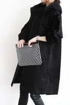 Women's waterproof rain coat with oversized hood, urban style