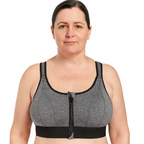 Women wire free sports bra high support wide straps moisture wicking