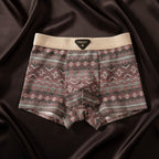 Men organic cotton boxer briefs with mesh ventilation and contoured U-pouch