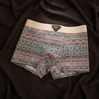 Men organic cotton boxer briefs with mesh ventilation and contoured U-pouch