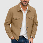 Men shirt jacket with collar and chest pockets regular fit